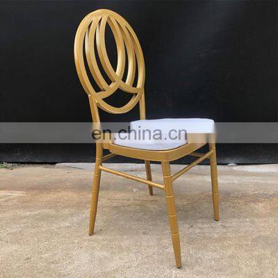 Good quality event decoration aluminium phoenix gold chairs