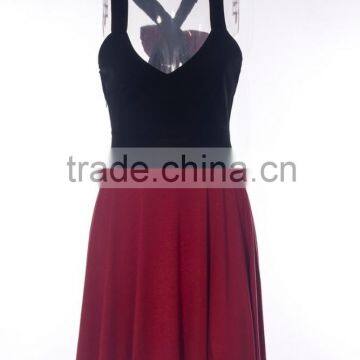 Women Fashion dress Clothes Slim Waist Evening Dress Sleeveless Casual dress