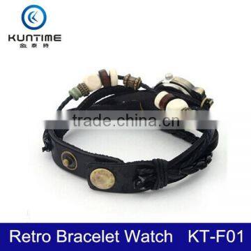 New Arival Fashion Vintage Bracelet Leather Quartz Watch photo-4