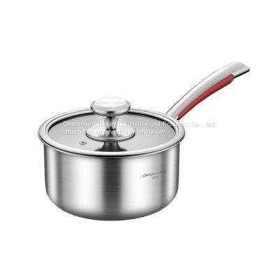 Stainless Steel Single Handle Milk Pot With Three Layers of Steel