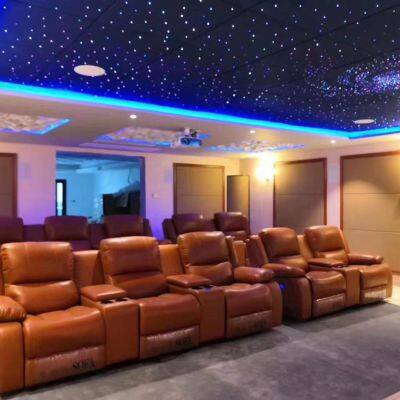 High-end private home theater sofa audio room electric sofa theater multi-functional leather electric sofa