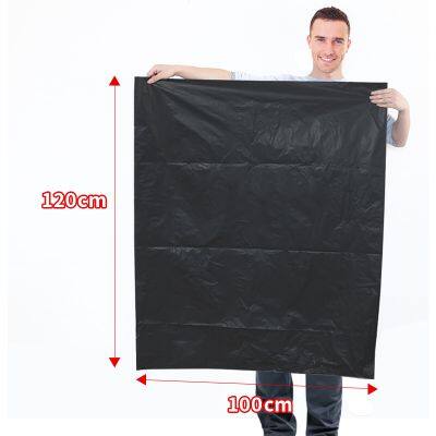 Black Fold Heavy Duty Trash Bag Plastic Disposable Garbage Bag on Roll Large Industriel Garbage Bags