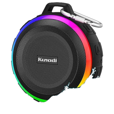 Kunodi F4PRO TWS Wireless Bluetooth Speaker IPX7 Waterproof with Dynamic Lights Crisp Clear Sound Portable Pool Beach Boat Kayak