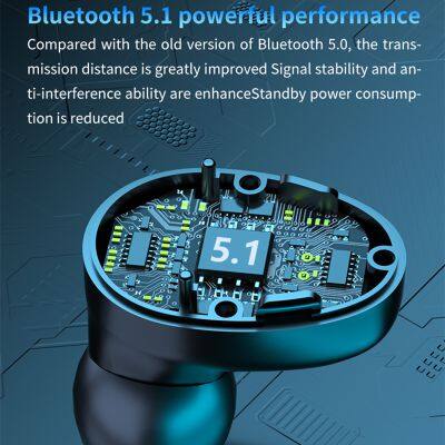 A16 TWS V5.1 Wireless Earphone TWS Touch Control Sport Headset Noise Cancel Headphone Blue Tooth Earbuds photo-4