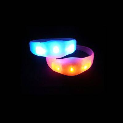 Custom Logo Controllable LED Flashing Luminous Bracelet Gift RFID Silicone Wristband photo-2