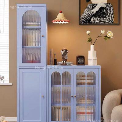 Steel Sideboard- CBT469| Luxury Nordic Style With Reeded Glass Doors&Adjustable Laminate for Dining Room-China Factory Hengna Wholesale photo-3