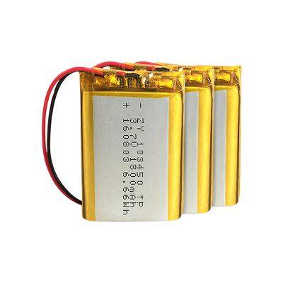 High Performance 500 Long Cycle Life Span Li-polymer Cell Lithium Polymer Battery Li-po Batteries 103450 1800/2000mah on Sale
