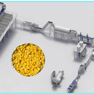Juicing 1T/H Sweet Corn Glutinous Niblet Kernel Peeling Wash Cooking Cooling Sterilization Tin Cans Packing Processing Making Line Pulping Crushing photo-2