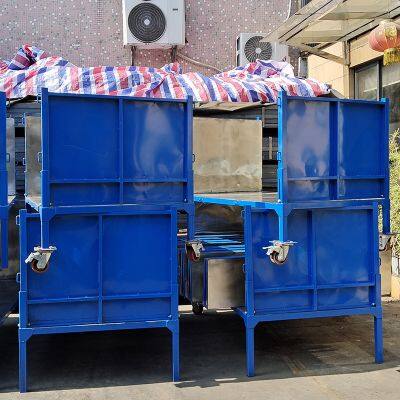Galvanized Steel Metal Turnover Trolley for Shipbuilding Applications