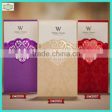 2014 high quality handmade doc wedding invitation card