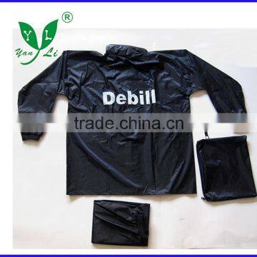 polyester raincoat printing logo with hood