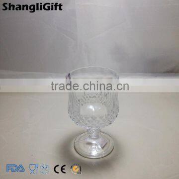 Embossed Glass Goblet Cheap Glass Cup For Drinking
