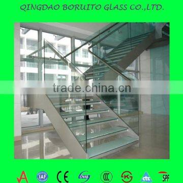 2015 new ralling stairs laminated building glass