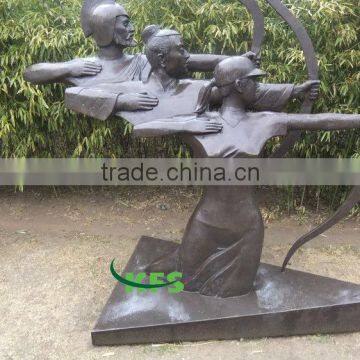 Bronze archery sports statue