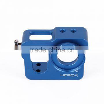 Blue Metal CNC Aluminium Protective Case Shell for Hero4 HERO3+