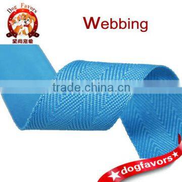 blue polyester double-herringbone webbing