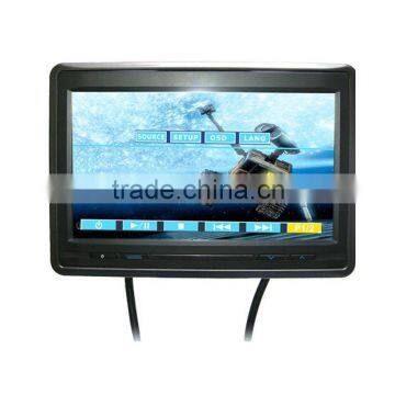 On dash 7 inch car headrest monitor