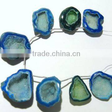 Natural Sky Coated Druzy Beads Style Gemstone 8 Pcs Good Quality On Whole Sale Price