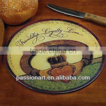 Decor Glass Cutting Board Home Decor Round Shape