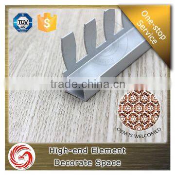 Good Quality Shopping Mall Used Curved Wall Edge Aluminum Tile Trim Profile photo-2