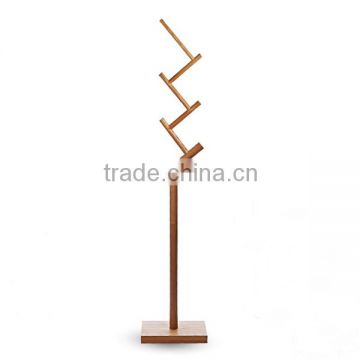 Wooden material modern LED floor lamp