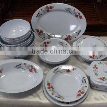 Printed melamine dinner ware set for family