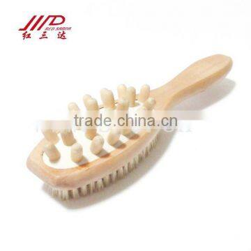 Wooden massage bath brush with