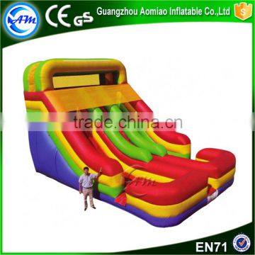 High quality colorful giant adult inflatable slide,double water slide for sale