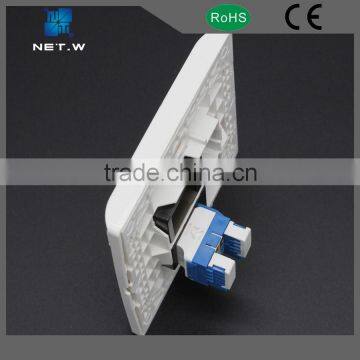 FTTh fiber optic face plate/ABS plastic network faceplate/Fiber Optical Information Faceplate