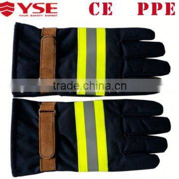 Leather EN certificate safety Firefighter gloves