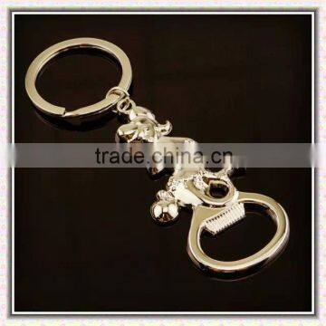 Beautiful metal bottle opener keychain decoration