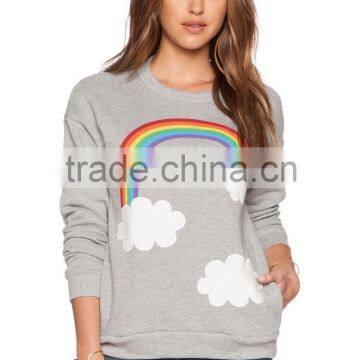 Print Rainbow Women Cotton Long Sleeve T Shirt Women Sweatshirt XXXXL Oversize Custom Pullover Hoodies