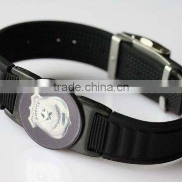 Fashion Ion Negative Magnetic Silicone Bracelet with Customized Logo