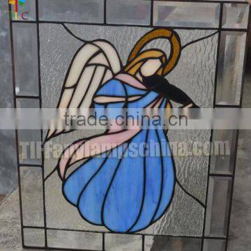P-1 Stained Glass Angel Panel Tiffany Plane Glass Wholesale Tiffany Panel Art Lamps photo-2