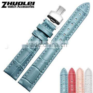 2015 Fashion Croco grain calf leather watch band leather watch strap 16mm 18mm