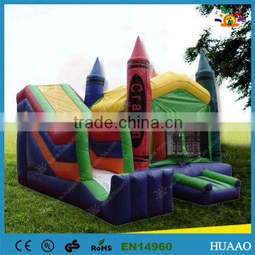 commercial inflatable crayon combo for kids