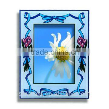 Custom Sky Blue Glass Photo Frame With Best Price photo-3