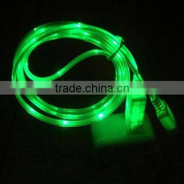 LED light data cable for V8 Android for samsung and for iphone