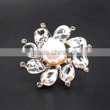 >< BEST SELLING Pearl Rhinestone Flower Earring/