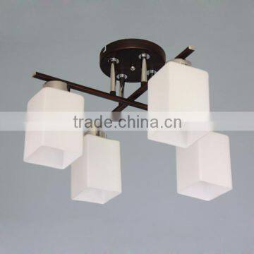 square bulbs ceiling lamp European glass lights for hotel