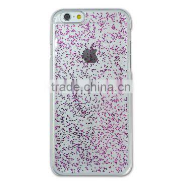 Aikusu crystal glitter gel case hard epoxy for iPhone 6s