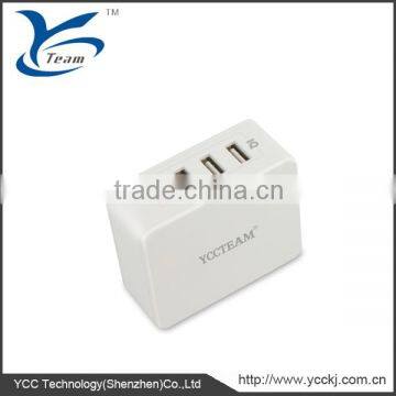 25W 4-Port USB Wall Home Travel Charger Power Adapter, Multi-Port USB Charger SmartID & With Foldable Plug for IPhone 6s / 6 photo-3