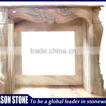 Beautiful marble indoor used fireplace mantel