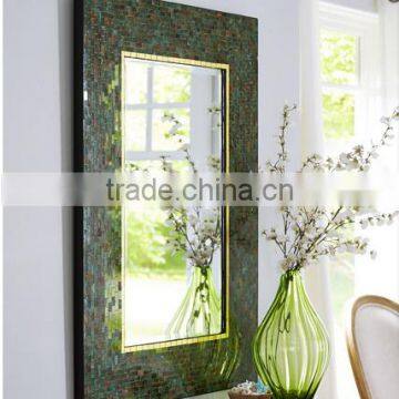 mosaic crackle dressing resin flocked wall mirror