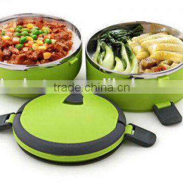 Stainless Steel Thermal Insulated Lunchboxes Circle Shape Lunch Box photo-2