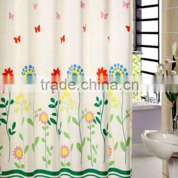 Printed PVC sheeting shower curtain for hotel