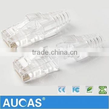 Transparent material RJ45 Shielded Cat6 Connector Modular plug