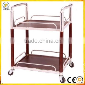 Pan distribution vehicle Luxury hotel wine liquor trolley service stainless steel liquor trolley for restaurant