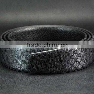 Cubic Grid Textured Genuine Cowhide Leather Mens Western Belts photo-4