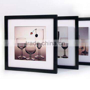 cheap square black wall hanging plastic photo picture frame